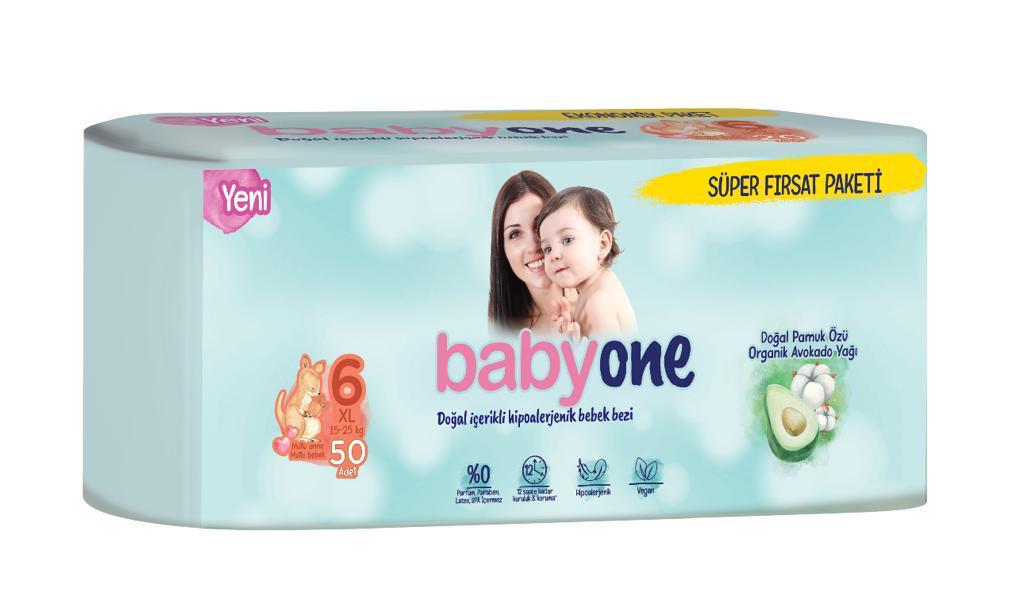 Babyone Doğal Içerikli Bebek Bezi 6 Numara 50'li 