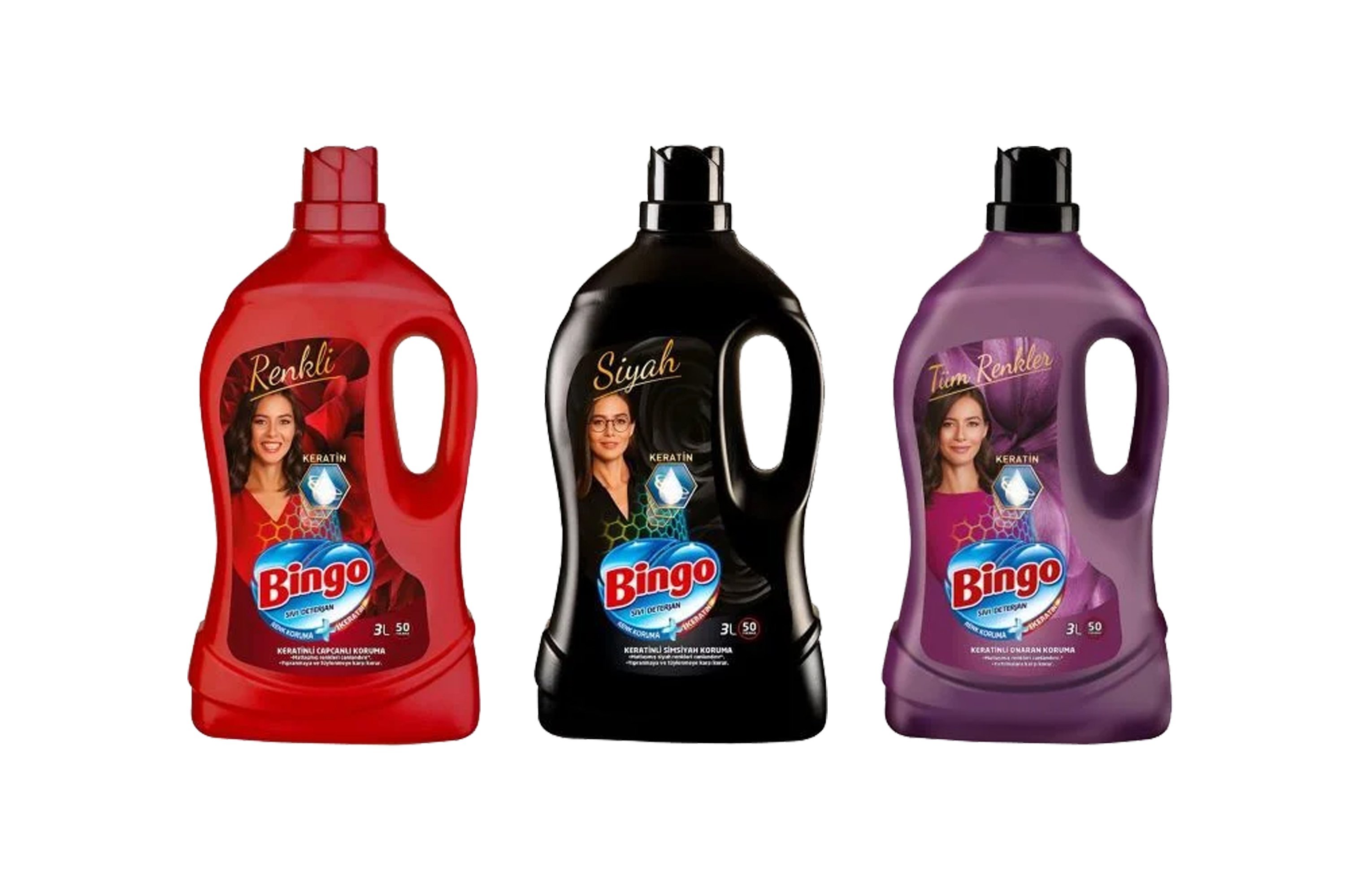 Bingo sıvı çamaşır deterjanı 3lt siyah+3lt renkli+3lt onarım toplam 9lt