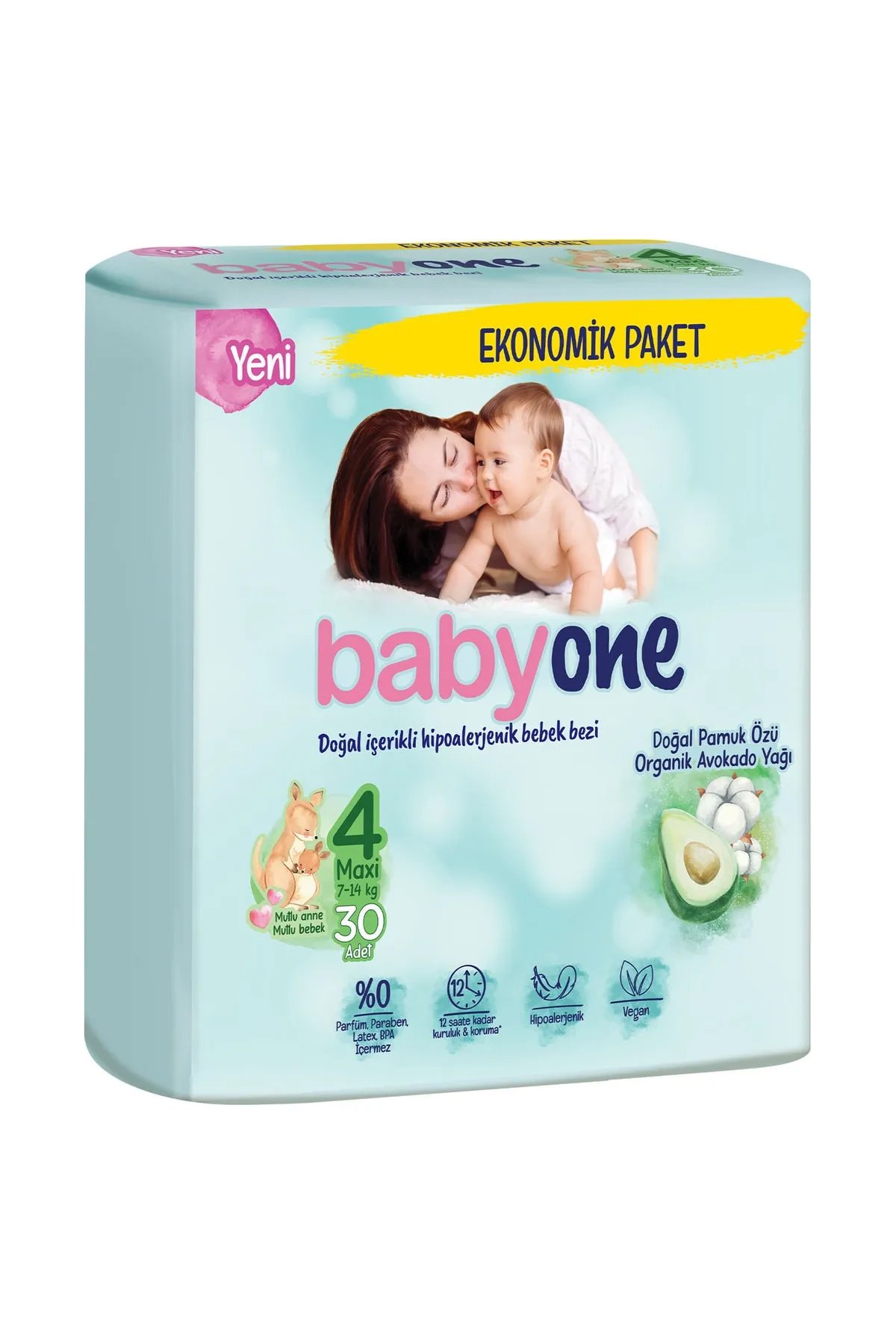 Babyone Yeni Bebek Bezi 4 Beden Maxi Ekonomik Paket 30 Adet