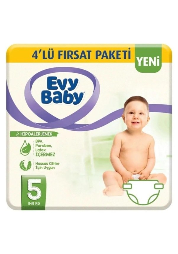 Evy Baby Bebek Bezi Beden:5 (11-18KG) Junior 44 Adet
