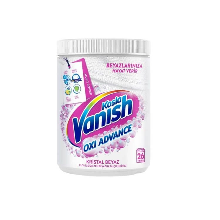VANISH KOSLA OXI ADVANCE KRİSTAL BEYAZ LEKE ÇIKARICI 800 GR 26 YIKAMA