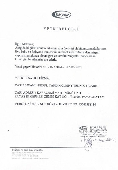 EVYAP YETKİ BELGESİ