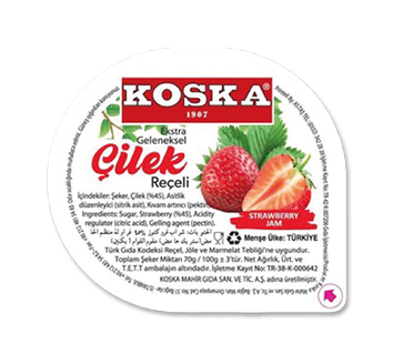 Koska Piknik Ekstra Çilek Reçeli 20 Gr x 100 lü