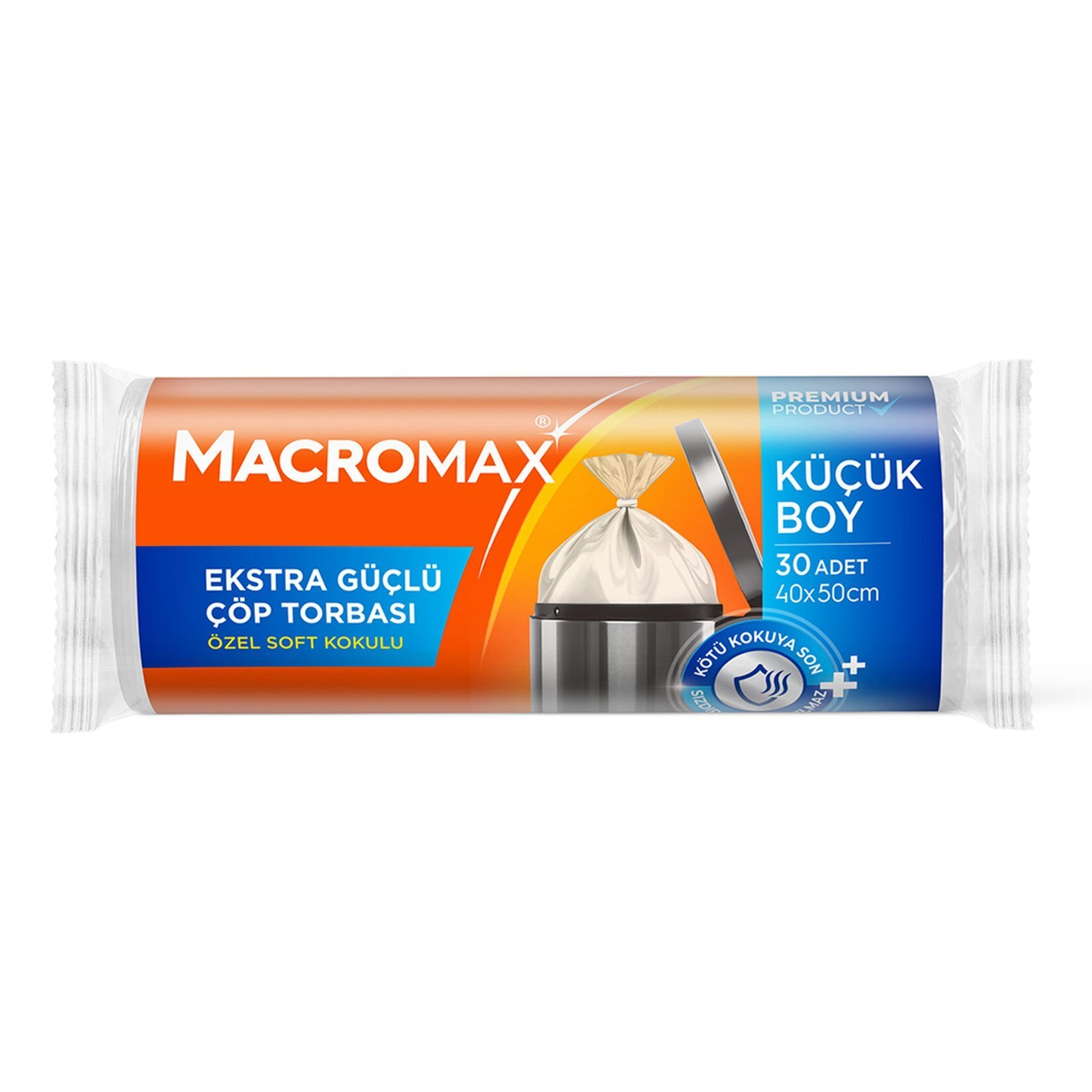 MACROMAX Extra Güçlü 30'lu Çöp Torbası Küçük Boy 5kutu