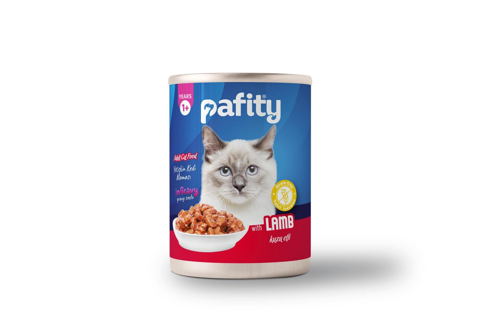 PAFİTY KUZU ETLİ YETİŞKİN KEDİ MAMASI 415 GR 