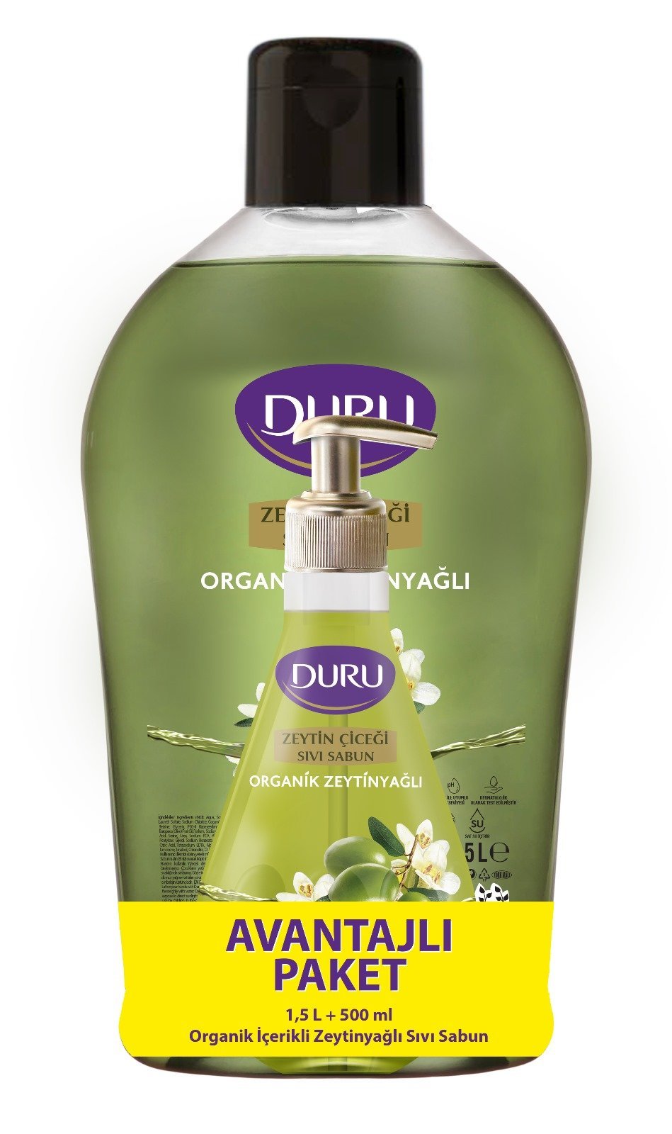 Duru Sıvı Sabun Zeytinyağlı 1,5Lt + 500 ml