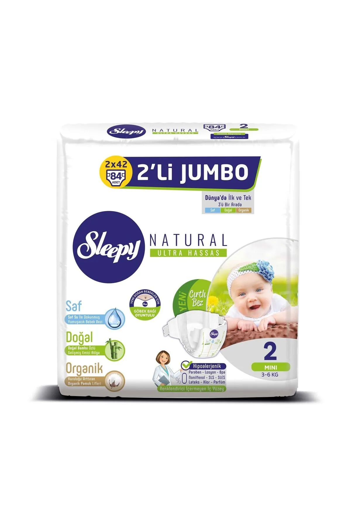 Sleepy Natural Bebek Bezi Mini 2 No 84 Lü
