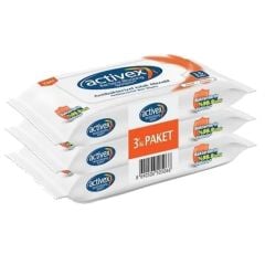 Activex Islak Mendil Antibakteriyel Hassas 3 Adet 15'li Cep Boy 45 Yaprak