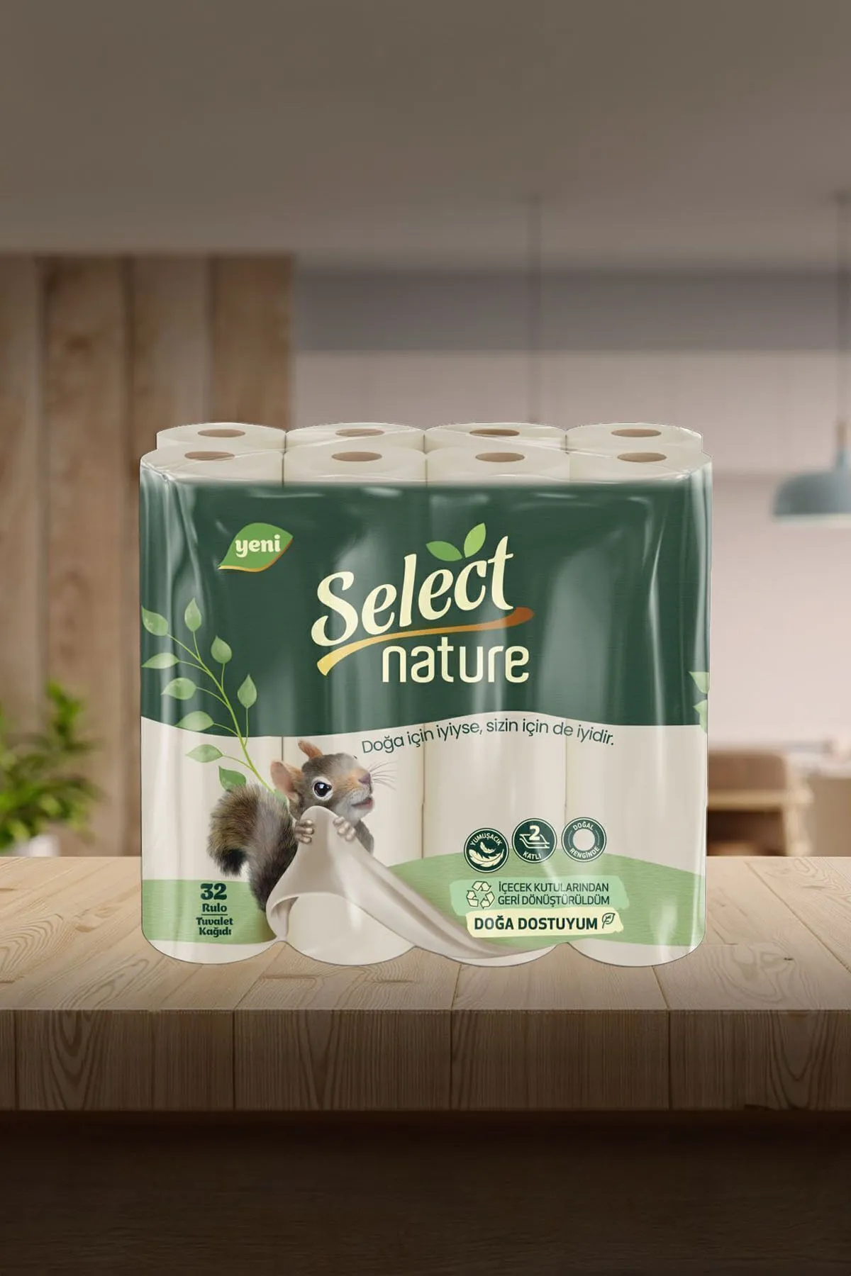 Select Nature Doğal Ve Organik Kahverengi Tuvalet Kağıdı 32 Rulo 2 KATLI