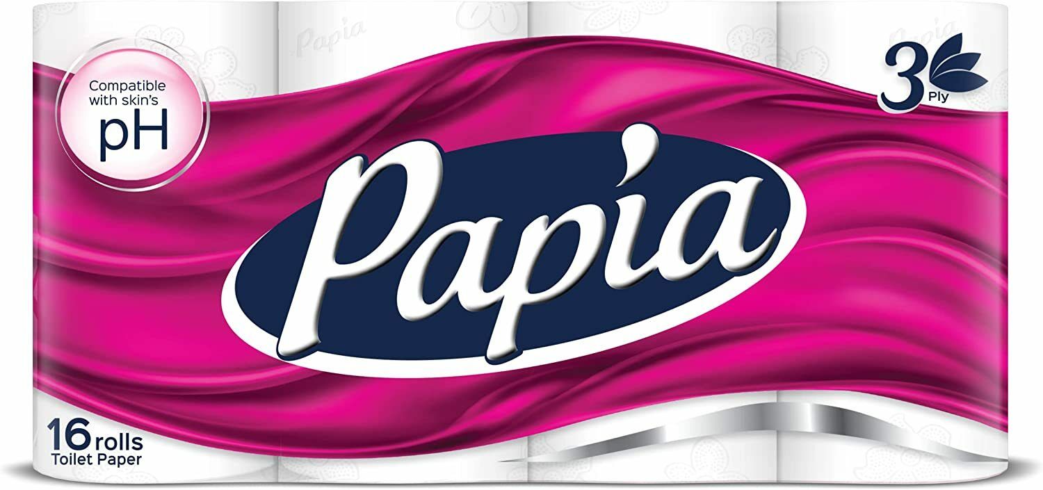 Papia Tuvalet Kağıdı 3 Katlı 16 Rulo