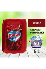 Bingo Soft Lovely Çamaşır Yumuşatıcısı 5 LT 4 ADET