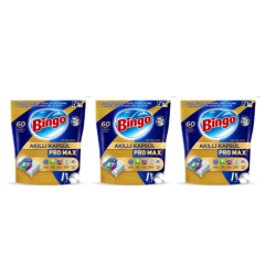 Bingo Akıllı Kapsül Pro Max Bulaşık Makinesi Deterjanı Tableti 60'lı 3 Adet