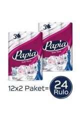 Papia Dekor Kağıt Havlu 3 Katlı 24 Rulo