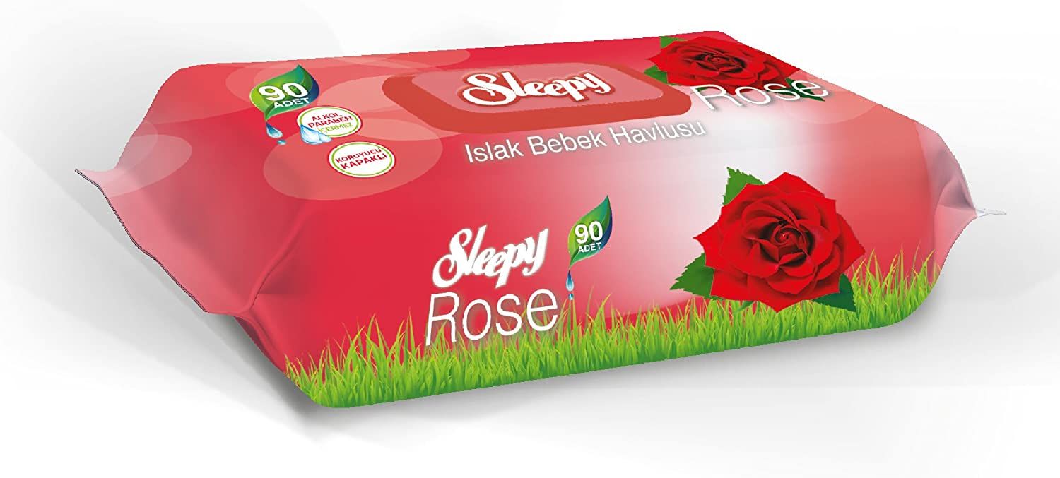 Sleepy Gül Kokulu Islak Havlu 90 Yaprak