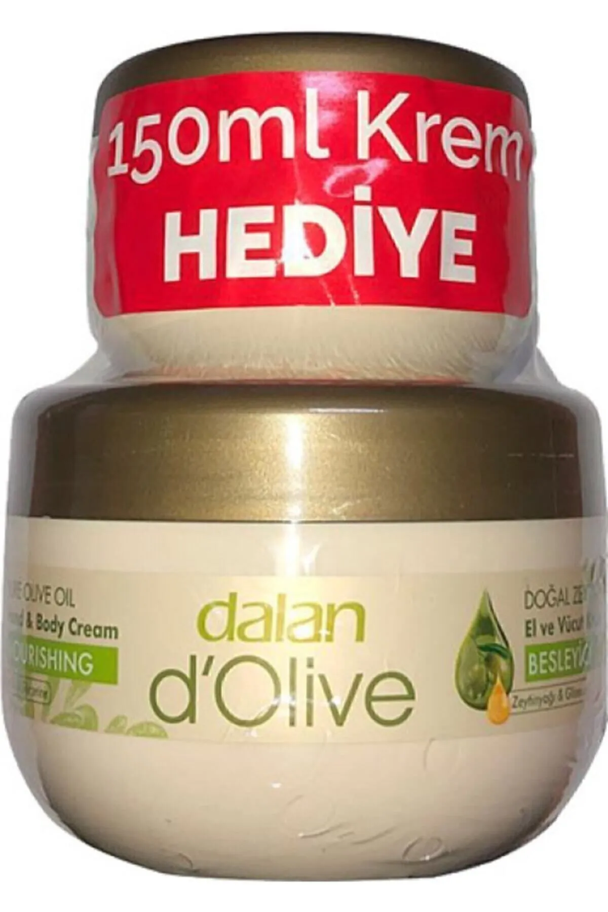 Dalan D'olive Besleyici Zeytinyağlı Hızlı Emilen Bakım Kremi 300 ml 150 ml Hediye