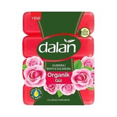 Dalan Banyo Sabunu Organik Mineral  Gliserinli Gül Banyo & Duş Sabunu 4x150 G