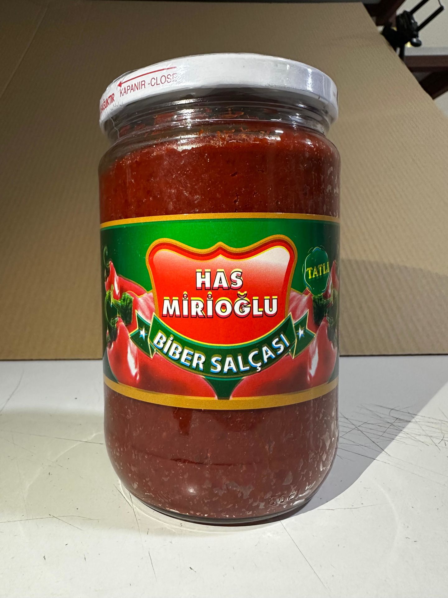 HAS MİRİOĞLU BİBER SALÇASI 680GR TATLI