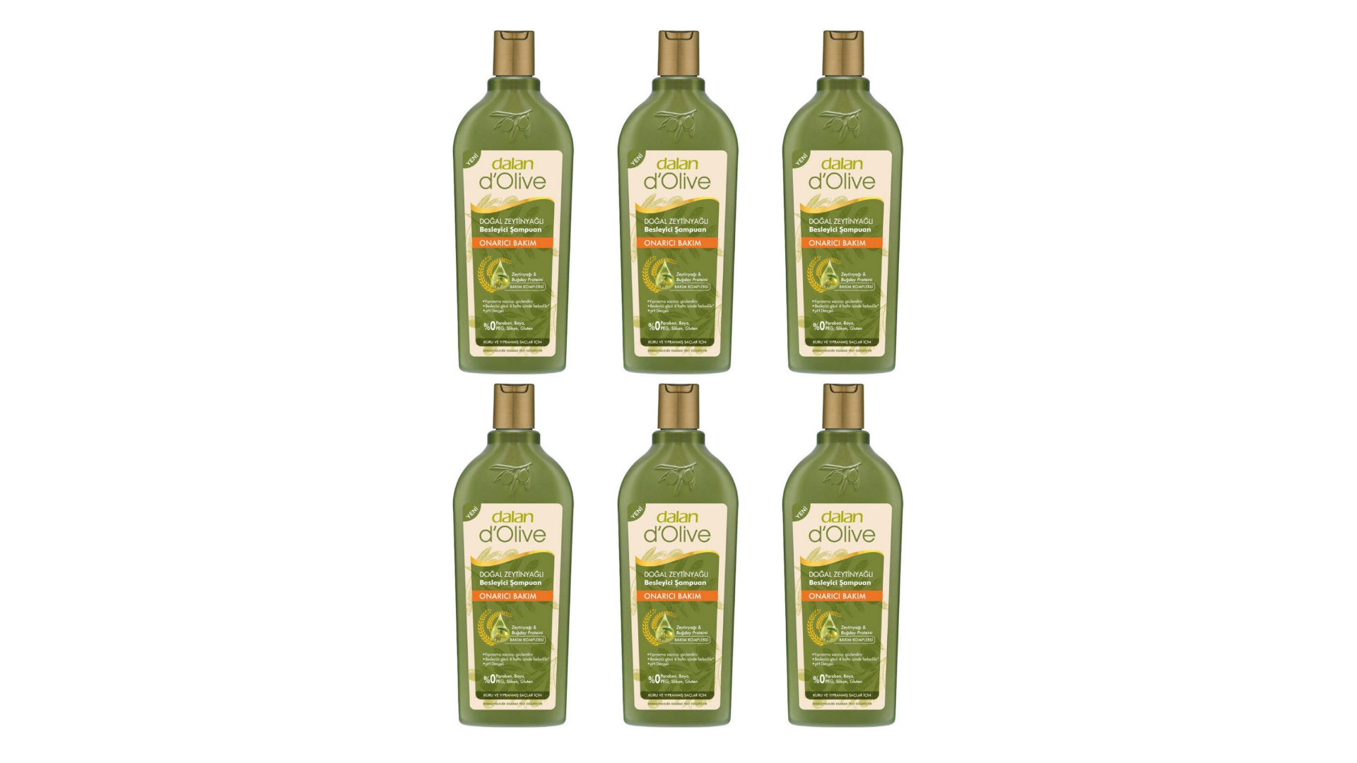 Dalan D'Olive Zeytinyağlı Onarıcı Bakım Şampuan 400 ML 6 Adet