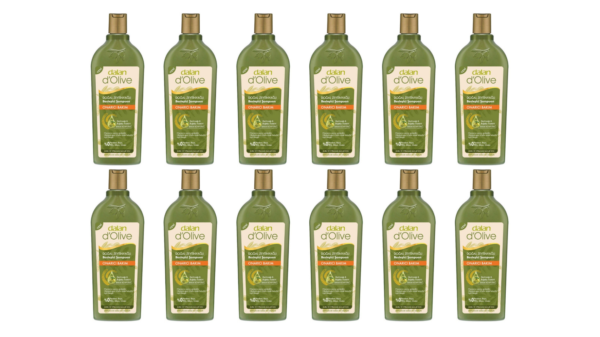 Dalan D'Olive Zeytinyağlı Onarıcı Bakım Şampuan 400 ML 12 Adet