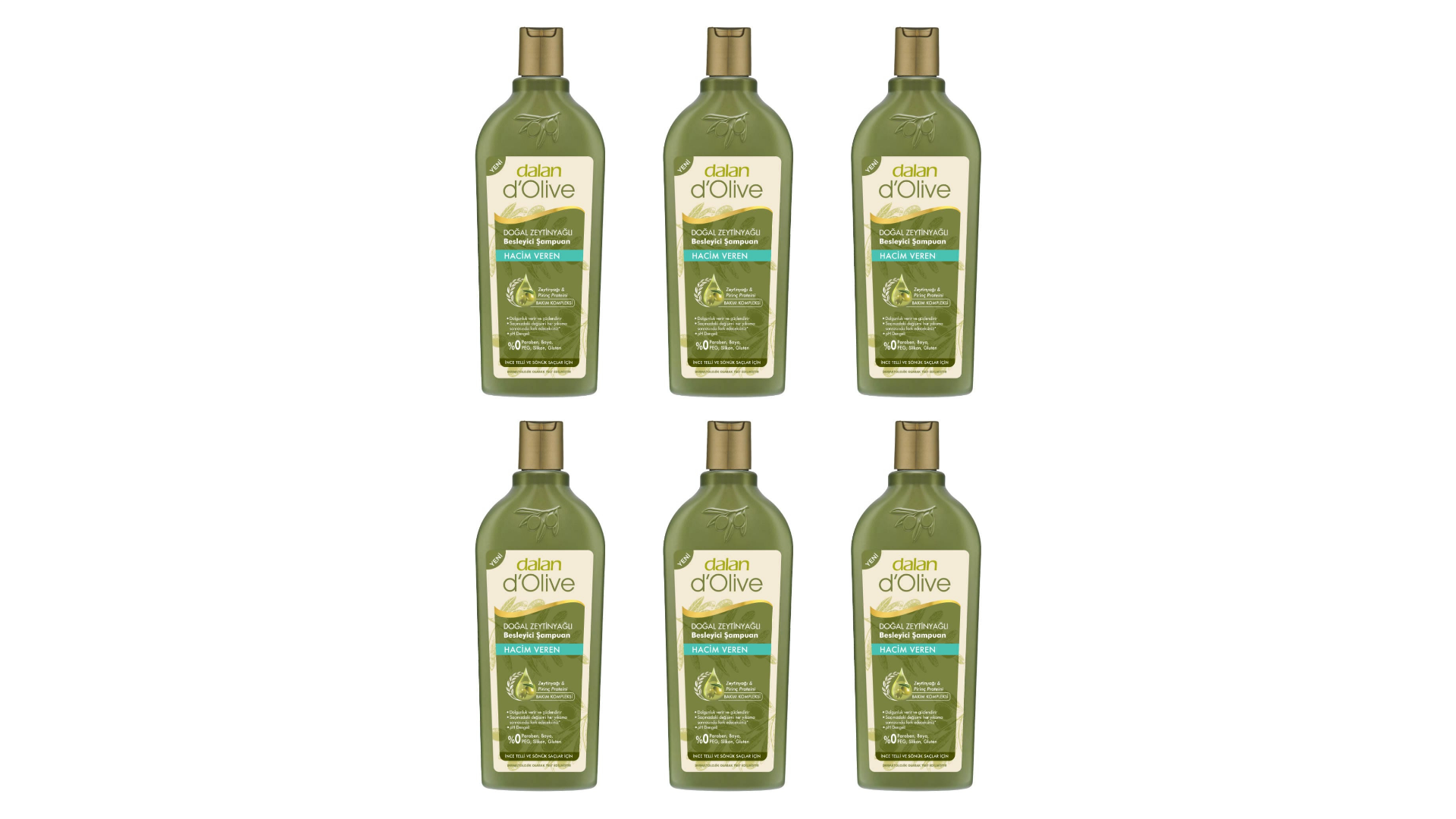 Dalan D'Olive Şampuan Zeytinyağlı Hacim Veren 400 ml 6 Adet