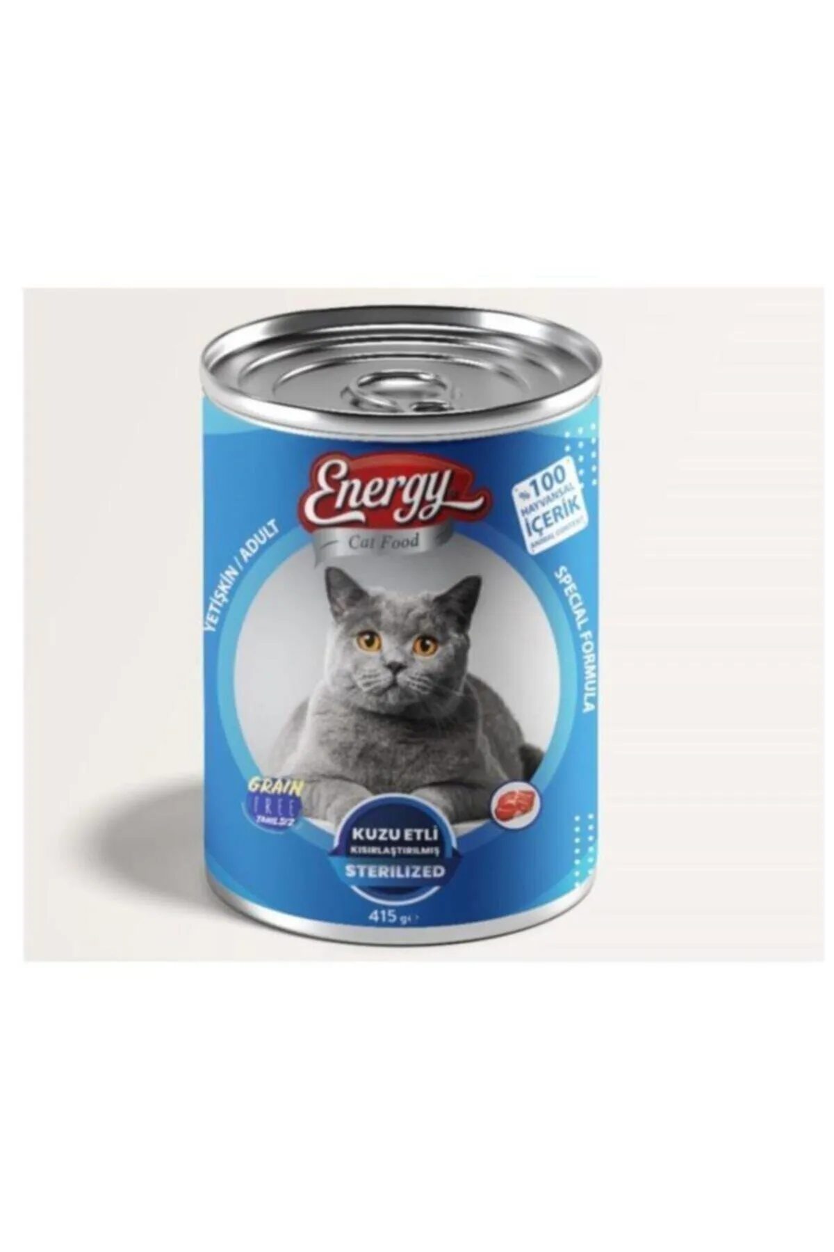 Energy Tahılsız Yetişkin Kedi Maması Konserve Kuzu Etli 415 Gr