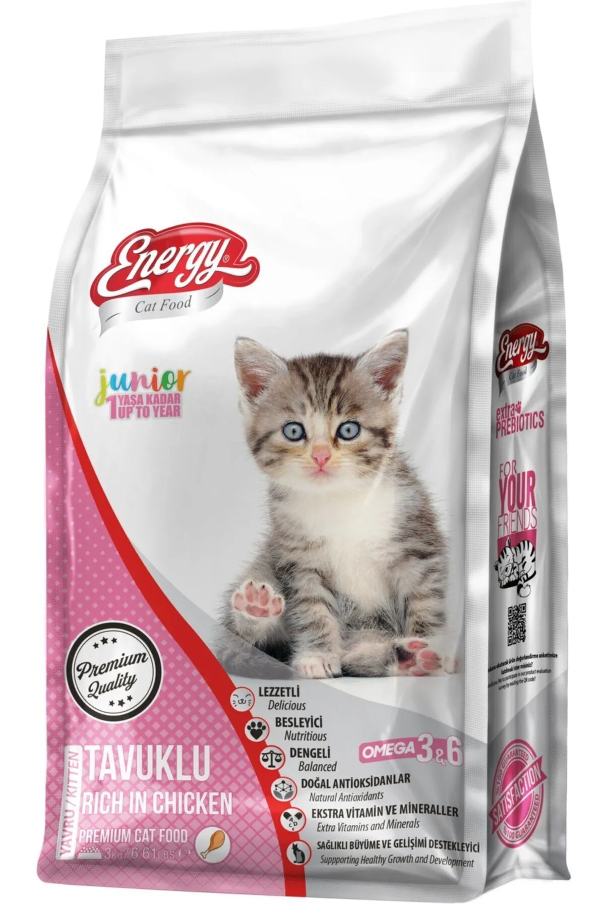 Pet Food Energy Cat Food Energy Tavuklu Yavru Kedi Maması 3 Kg