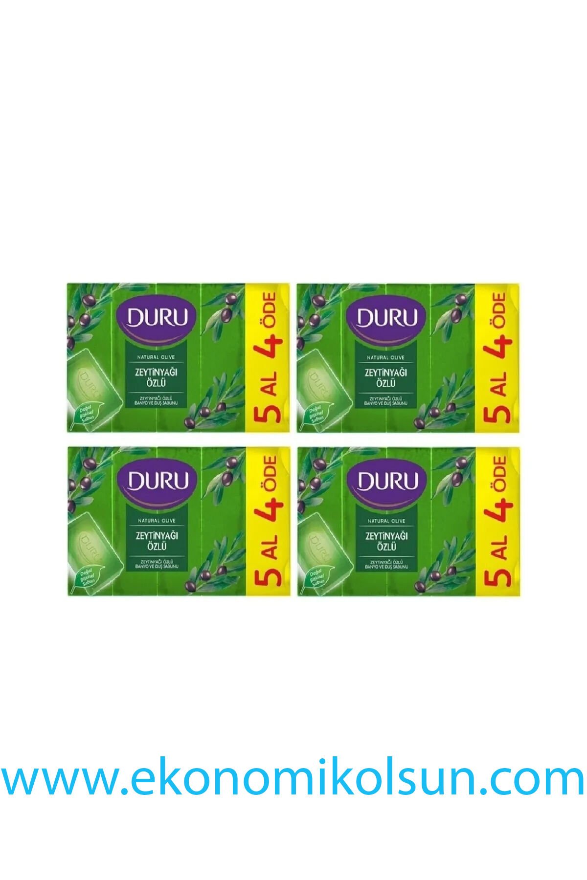 Duru Duş Sabun Zeytin Yağı Özü 5x150 Gr X 4 Adet