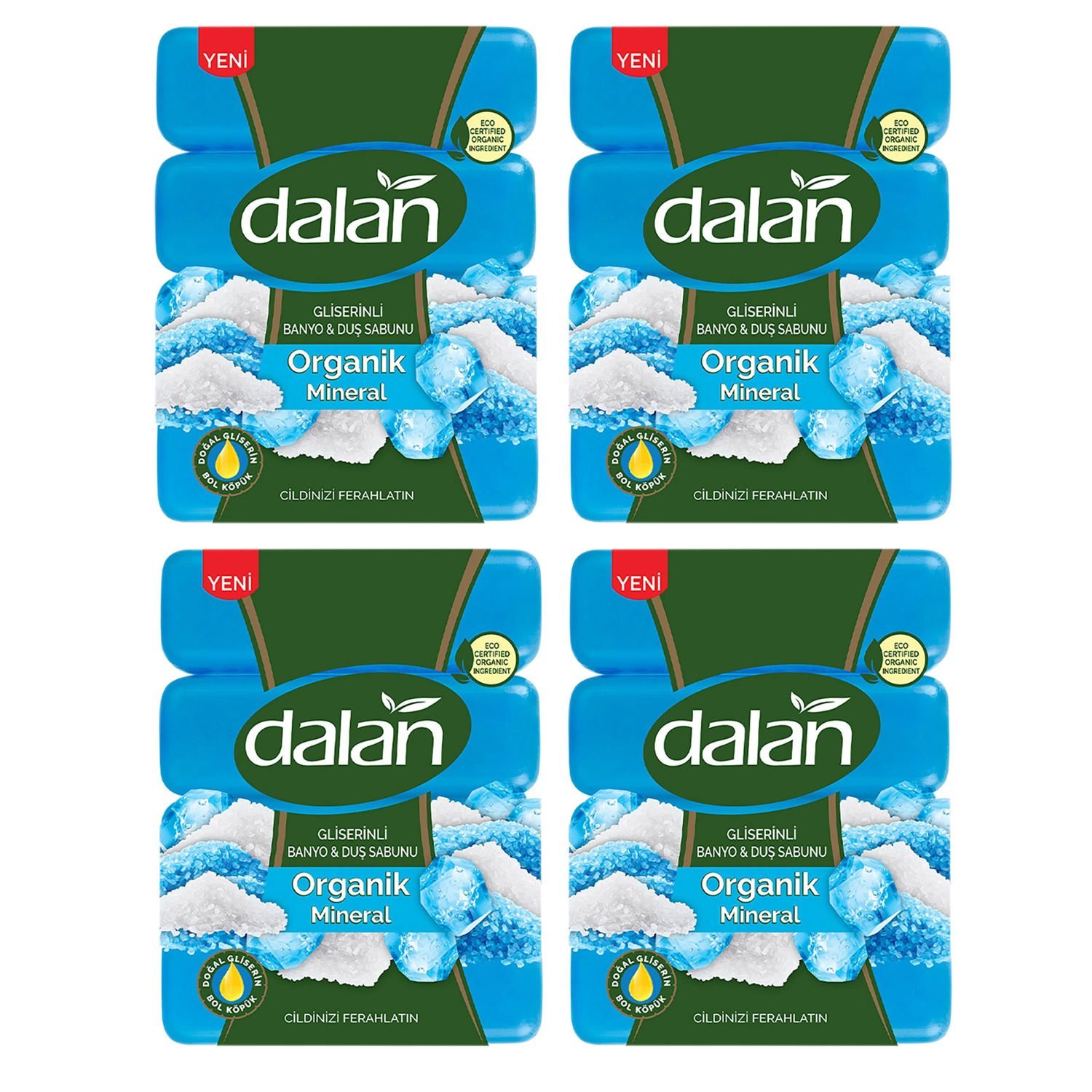 Dalan Organik Mineral Gliserin Banyo & Duş Sabunu 4X150 G 4 paket