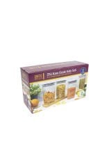 Decobella 3 'lü 1.1 Lt. Kare Erzak Kabı Seti