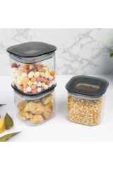 Decobella 3 'lü 0.5 Lt. Kare Erzak Kabı Seti