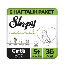 Sleepy Natural 2 Haftalık Paket Bebek Bezi 5+ Numara Junior Plus 36 Adet