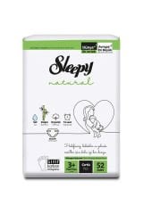Sleepy Natural 2 Li Jumbo Bebek Bezi Midi Plus 3+ Numara 52 Adet 5-10 Kg