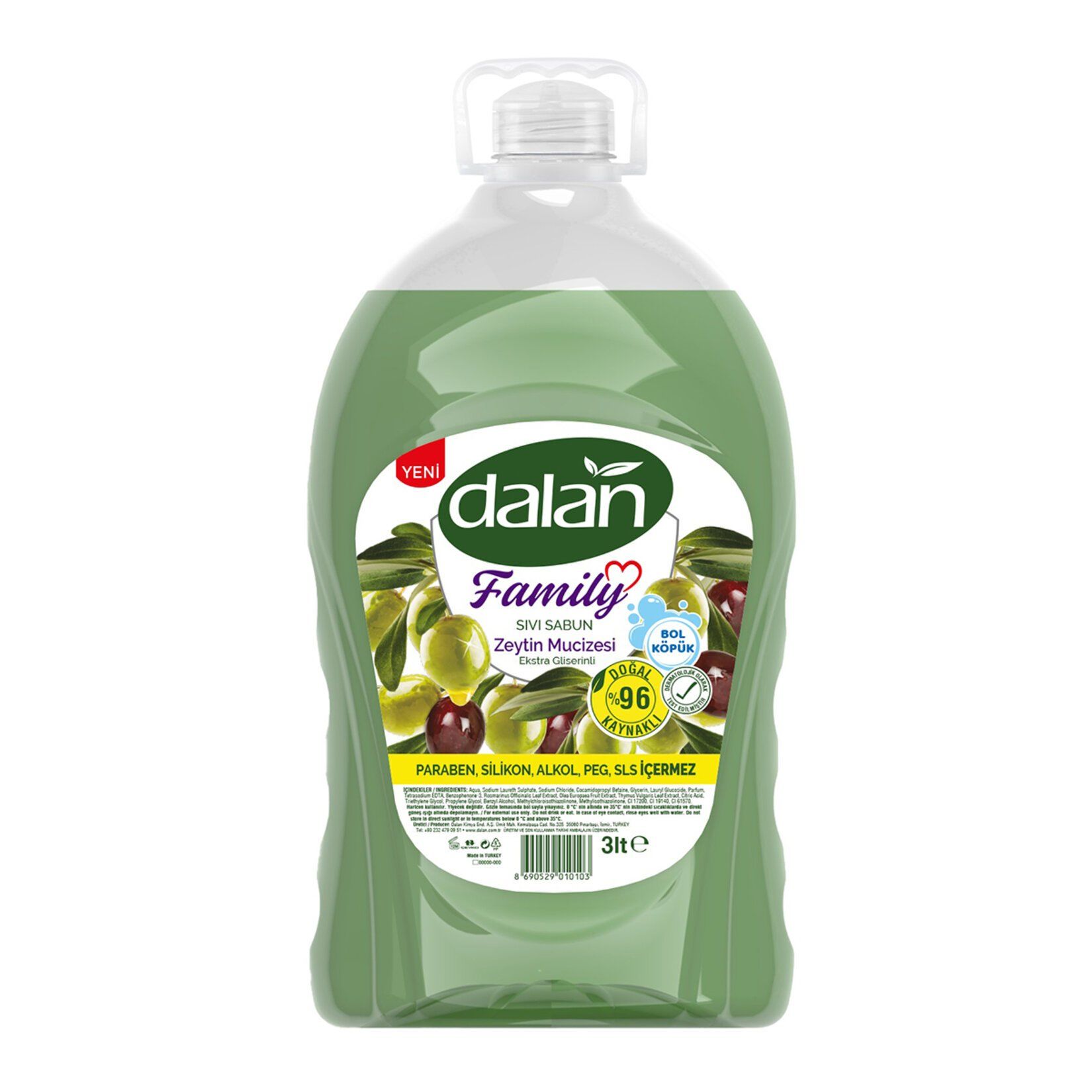 Dalan Sıvı Sabun Family Zeytin Mucizesi 3 LT