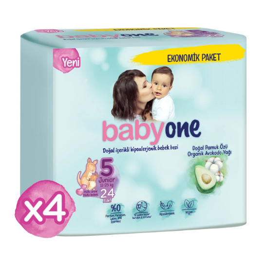 Babyone Yeni Bebek Bezi 5 Beden Junior Ultra Fırsat Paketi 96 Adet