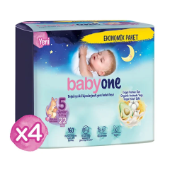 Babyone Yeni Gece Bebek Bezi 5 Beden Junior Ultra Fırsat Paketi 88 Adet