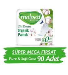 Molped Pure&soft Hijyenik Ped Gece Süper Mega Paket 90 Adet
