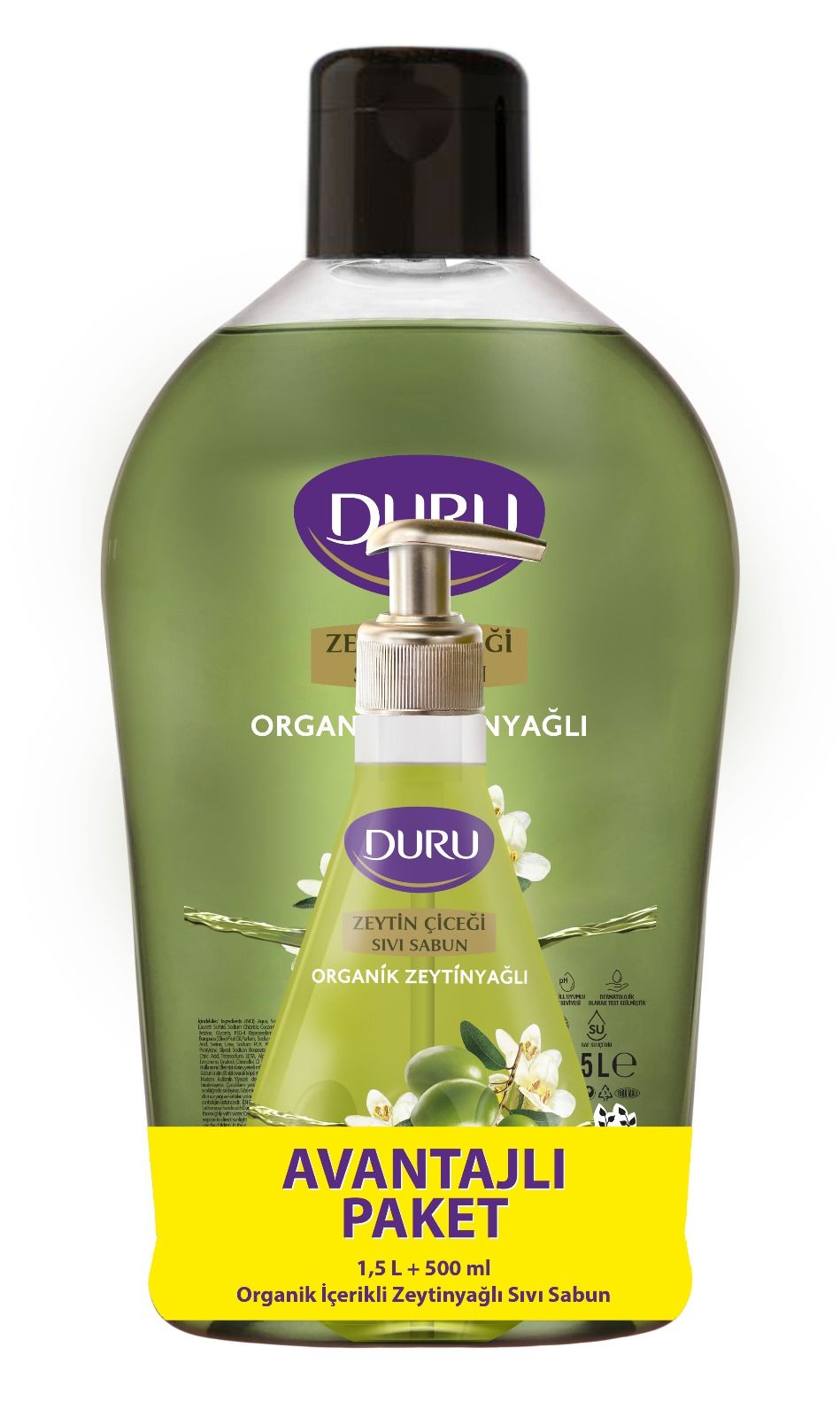 Duru Sıvı Sabun Zeytinyağlı 1,5Lt + 500 ml