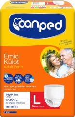Canped Emici Külot Hasta Bezi Büyük Boy Large 30 Adet Eko Paket