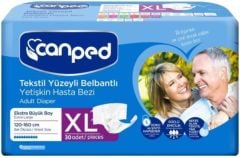 Canped Belbantlı Tekstil Yüzeyli Hasta Bezi Ekstra Büyük Xl 30 Adetli