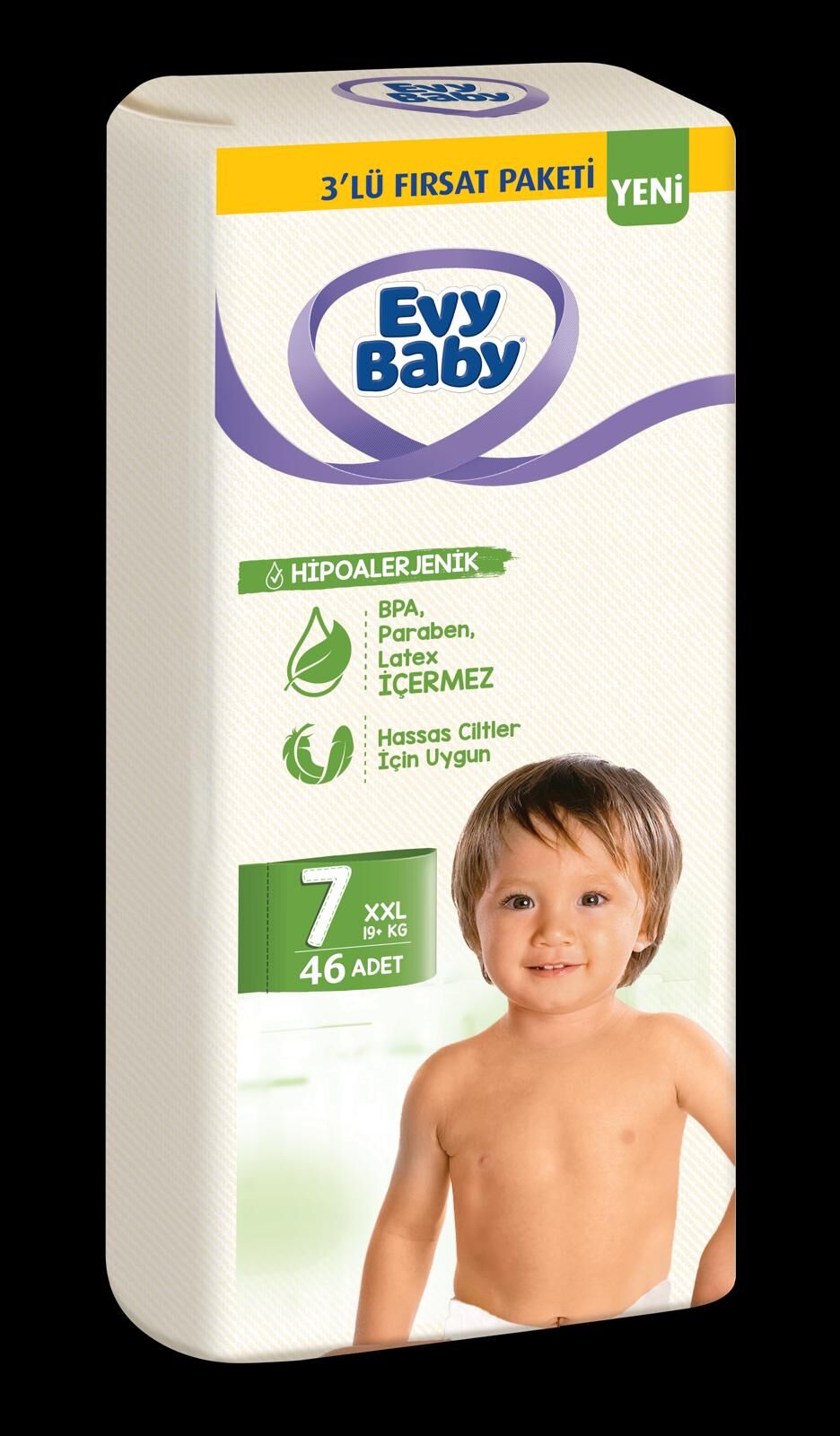 Evy Baby Bebek Bezi 7 Numara XXL  46 Adet (19+ kg )