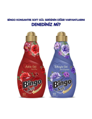 Bingo Soft Konsantre Çamaşır Yumuşatıcısı, Şefkatle Gül 1440 Ml