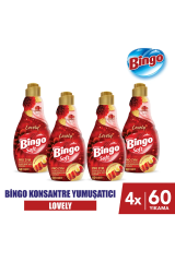 Bingo Soft Konsantre Çamaşır Yumuşatıcısı, Lovely 1440 Ml 4 ADET