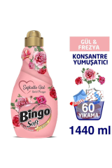 Bingo Soft Konsantre Çamaşır Yumuşatıcısı, Şefkatle Gül 1440 Ml 4 ADET
