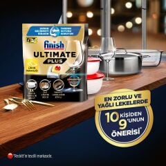 Finish Ultimate Plus Bulaşık Tableti Limon Kokulu 60 adet