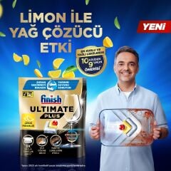 Finish Ultimate Plus Bulaşık Tableti Limon Kokulu 60 adet