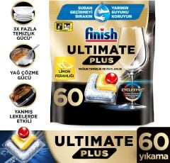 Finish Ultimate Plus Bulaşık Tableti Limon Kokulu 60 adet